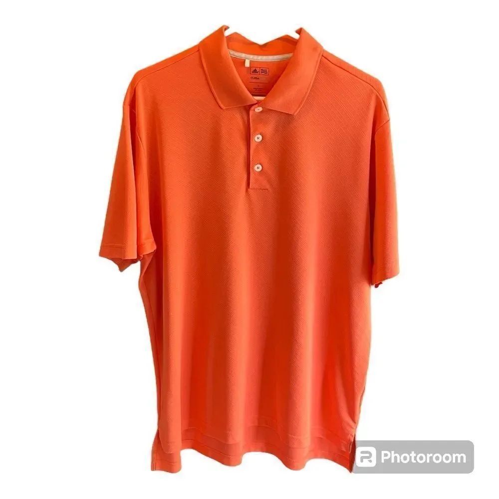 Men’s Adidas Climalite Orange Polo Size Large
Moisture Wicking